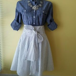 White and Black Bow Skirt